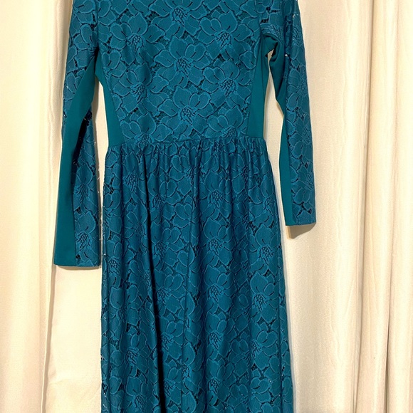H & M Teal Lace Dress Size Small - Picture 1 of 3